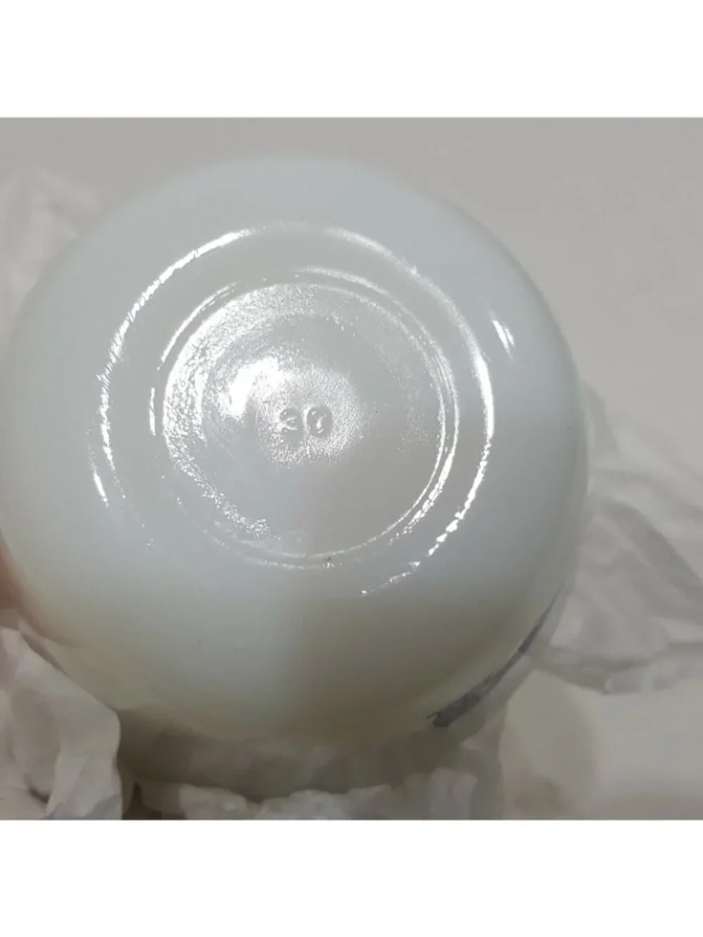 Fire King Anchor Hocking Milk Glass Mini Bowl Currier & Ives Blue White #30